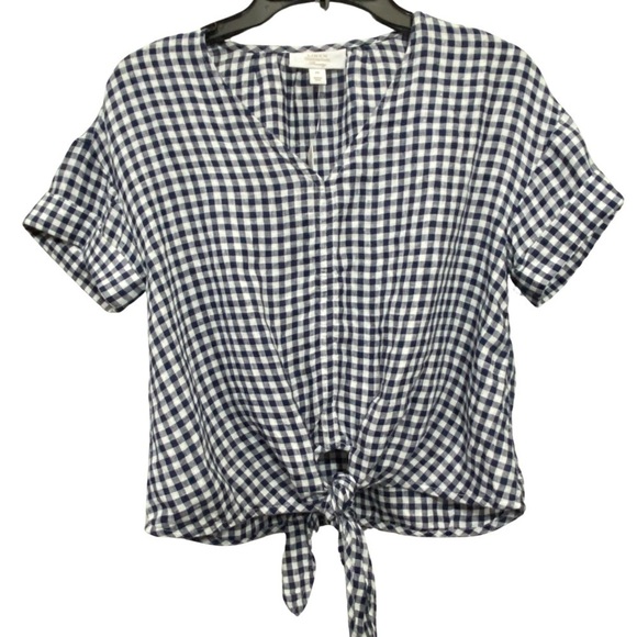 Charter Club Tops - Charter Club Luxury Shortsleeve Checkered  Top